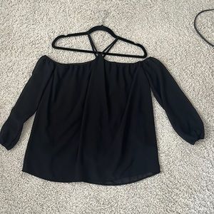Never worn. Womens Halter Off Shoulder Blouse Long Sleeve Shirt size small